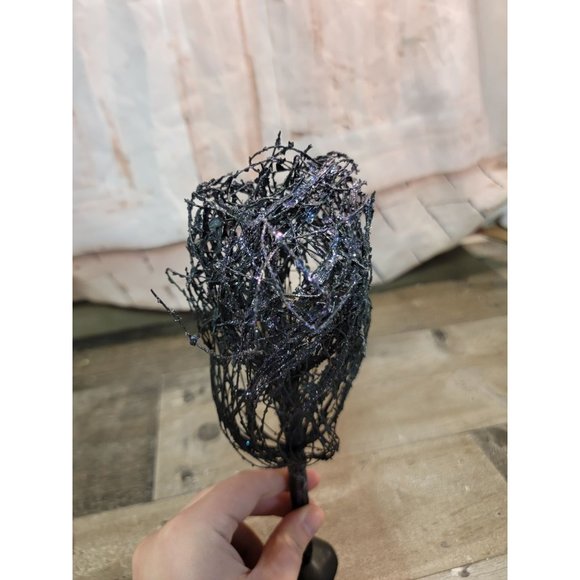 Halloween black nest glitter scary Bare Branch tree Department 56 Village access - Picture 4 of 4